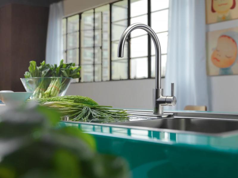 Franke Köksblandare Eos Neo svängbar pip helt i rostfritt stål 115.0590.044