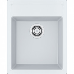 Franke Sirius 2 S2D 610.40 plast vit diskbänk 43x53cm toppmontering med kranhål 114.0568.054