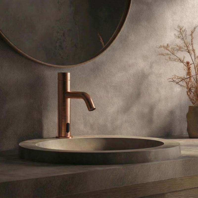 Waterevolution Flow elektronisk tvättställsblandare infraröd batteridriven Koppar T110ECPE