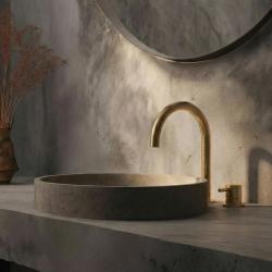 Waterevolution Flow 2-håls tvättställsblandare borstad mässing T1121ULE