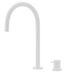 Waterevolution Flow 2-håls handfatsblandare vit med hög U 200 mm utlopp T1122UBR