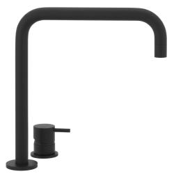Waterevolution Flow 2-håls tvättställsblandare hög pip 222 matt svart T122HPR