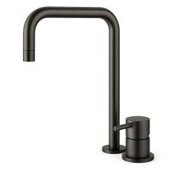 Waterrevolution Flow 2-håls tvättställsblandare hög pip 222 PVD Gun Metal T122HGME