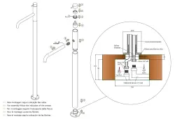Waterevolution Flow fristående tvättställsblandare PVD Borstad Koppar T113CPE
