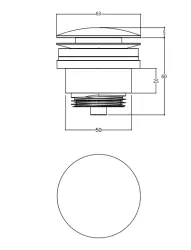 Waterevolution Flow avloppspropp 1.1/4 PVD Gun Metal VAL1GME