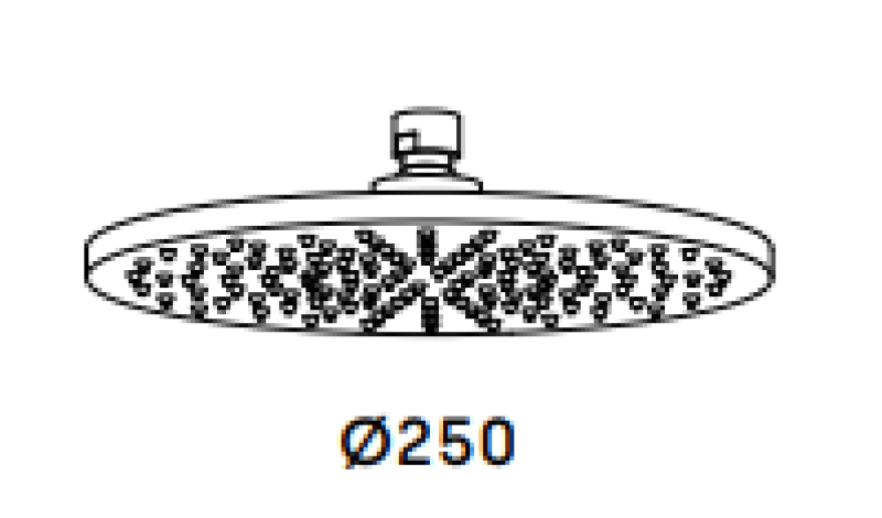Waterevolution Flow takdusch 250mm helt i rostfritt stål T164325IE