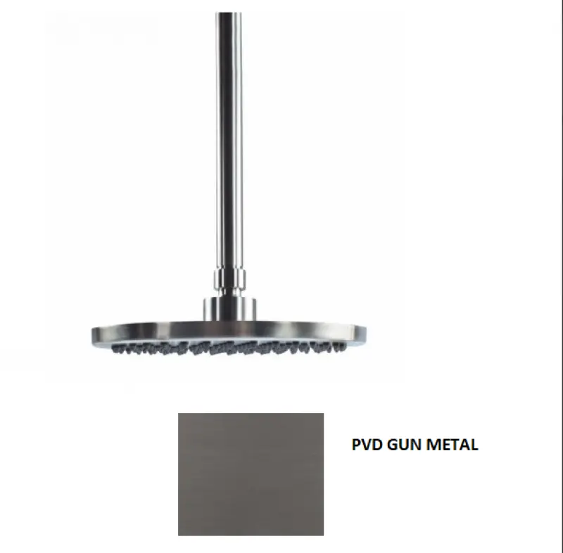 Waterevolution Flow huvuddusch 250 mm med takanslutning PVD Gun Metal T164225GME