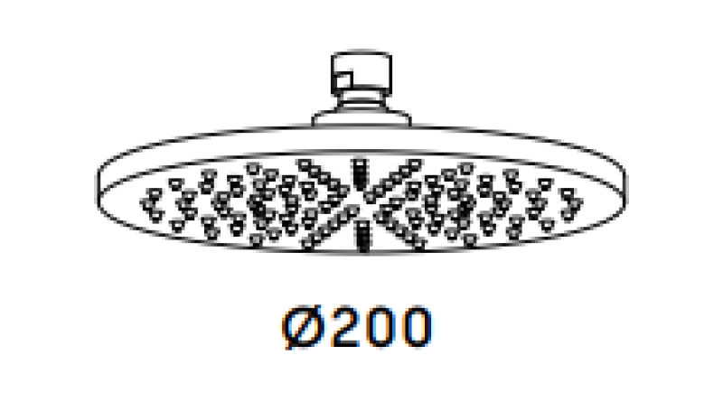 Waterevolution Flow regndusch 200mm PVD Gun Metal T1643GME