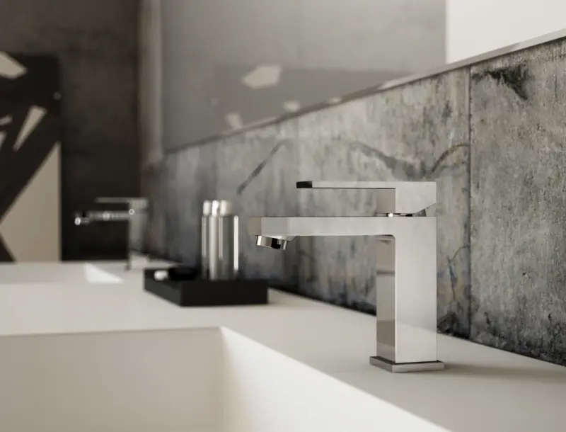 PB Kiki 1-håls hög tvättställsblandare för tvättfat krom