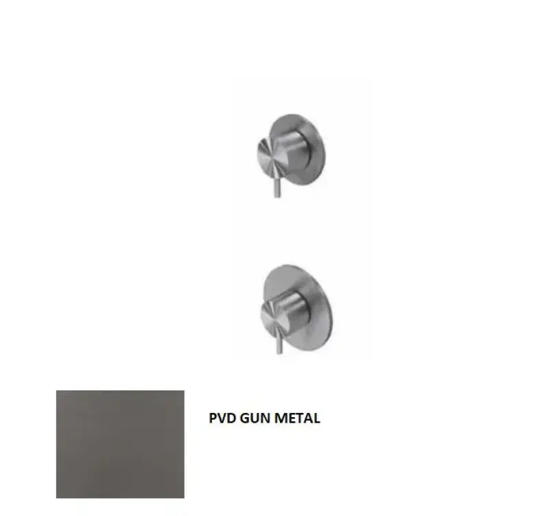 Waterevolution Flow inbyggd duschtermostat med 1 omställningskran, ljusguld 1208954644