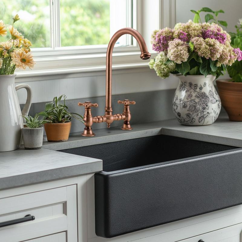 PB Nostalgisk Brokökskran koppar rund pip med stjärnhandtag 1208954670