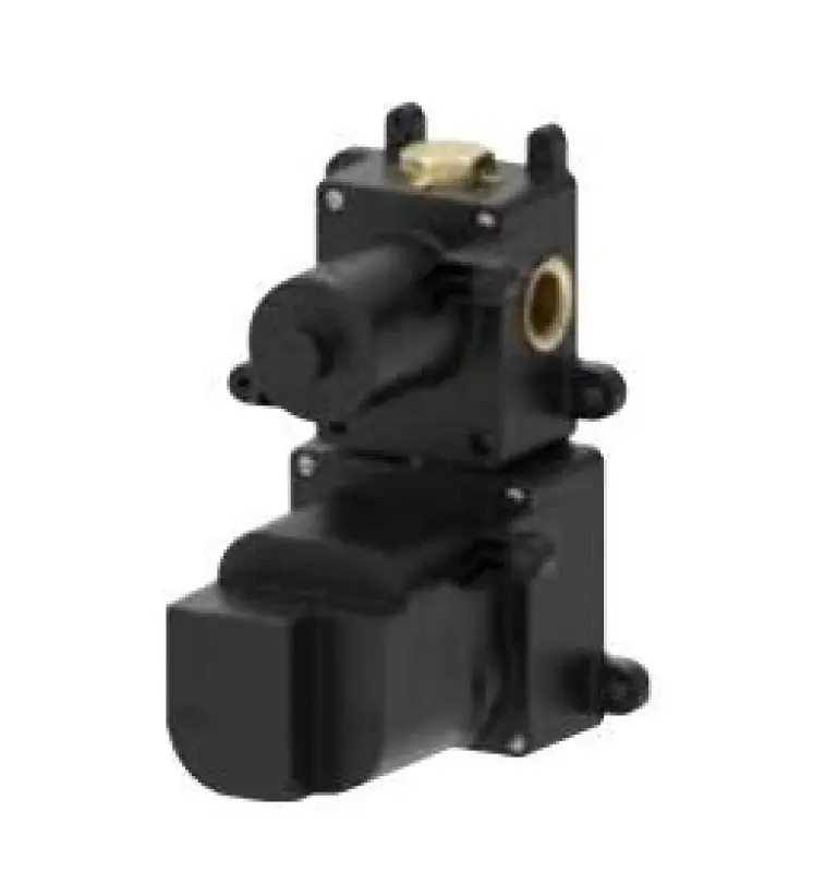 SB 316 AESTHETICS Rund Inbyggnadstermostatkran med 1 utgång / stoppkran PVD gun metal borstad 1208954896