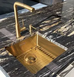 Lorreine diskho bottenställ PVD guld guld diskbänksställ 50x40cm 1208955091