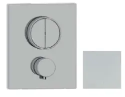 SB Push Square Inbyggnadstermostat med tryckknappsomkastare och volymkontroll matt vit 1208955127