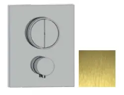 SB Push Square Inbyggnadstermostatkran med tryckknappsomkopplare och volymkontroll PVD guld 1208955129