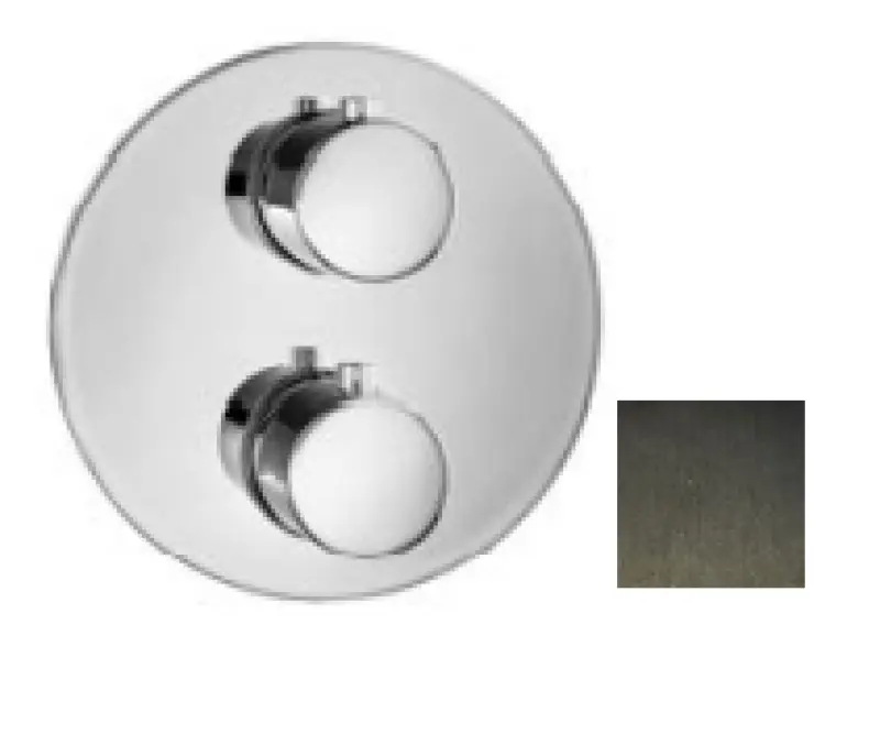 SB Universale Rund Inbyggd termostatkran med 2 utgångar PVD gun metal 1208955168