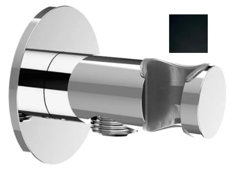 SB Rubinetterie Universell handduschhållare med vattenanslutning matt svart 1208955198