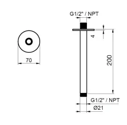 SB Round 316 takduscharm rund 20 cm PVD guld 1208955310