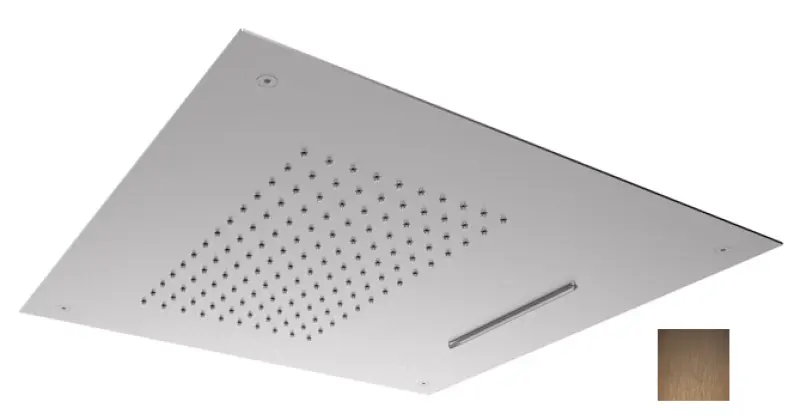 SB Square 316 Regndusch inbyggd med vattenfall 50x50cm takduschhuvud PVD koppar 1208955318