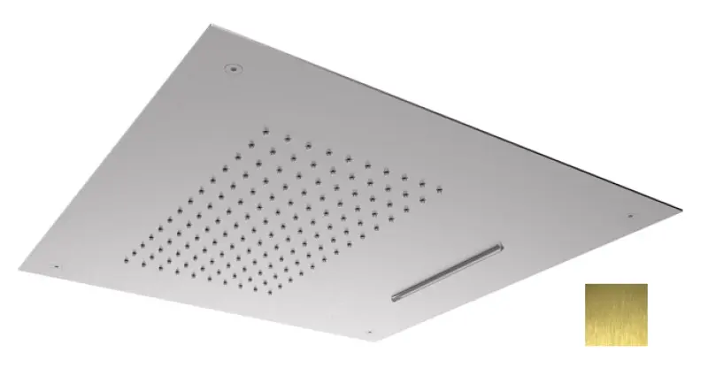 SB Square 316 Regndusch inbyggd med vattenfall 50x50cm takduschhuvud PVD guld 1208955319