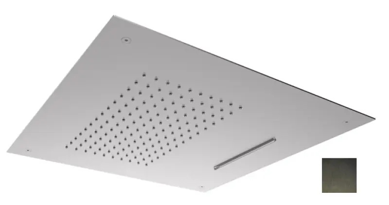 SB Square 316 Regndusch inbyggd med vattenfall 50x50cm takduschhuvud PVD gunmetal 1208955320