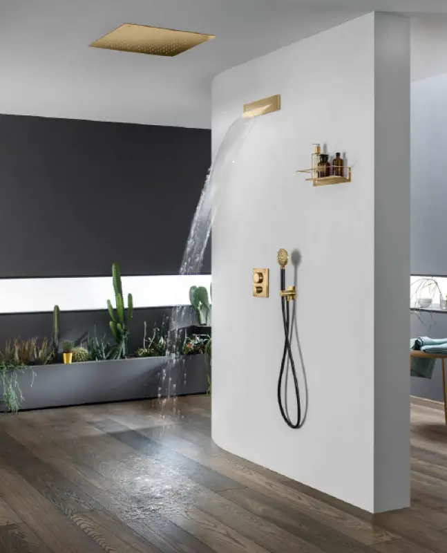 SB 316 Vattenfallsblandare inbyggd PVD koppar 1208955340