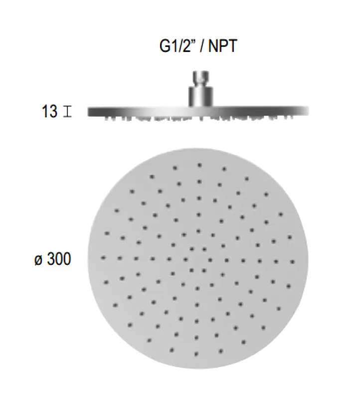 SB Round 316 Regndusch takdusch 30 cm PVD koppar 1208955344