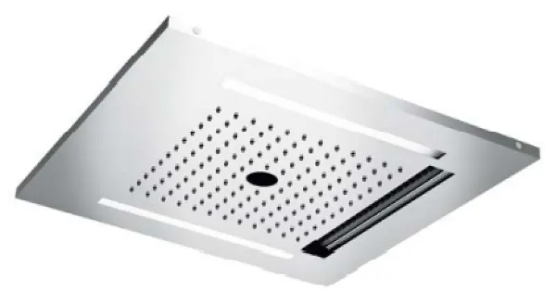 SB Wire-Twist Inbyggd regndusch med kromoterapibelysning helt i rostfritt stål 1208955376