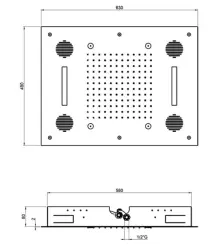 SB Sound & Colour Inbyggd regndusch med ljud PVD gun metal 1208955393