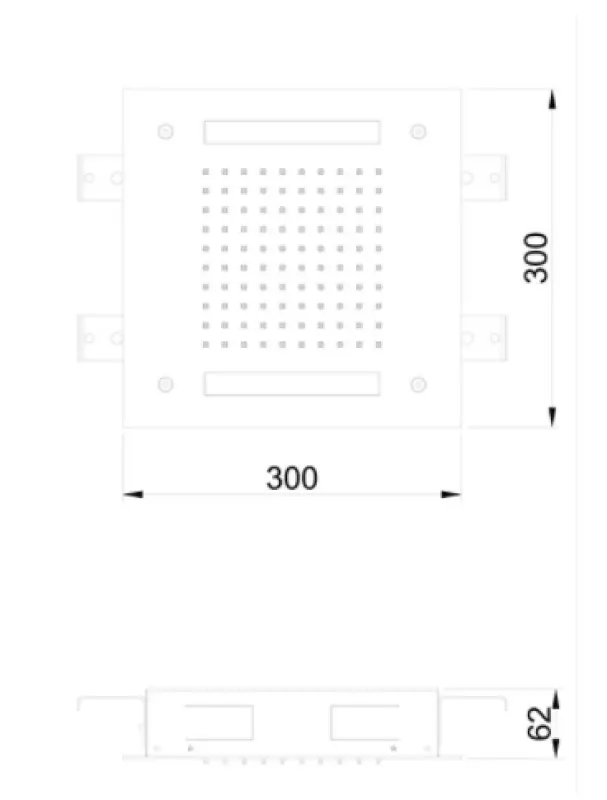 SB Easy Inbyggd Regndusch 30x30cm PVD Koppar med belysning 1208955441