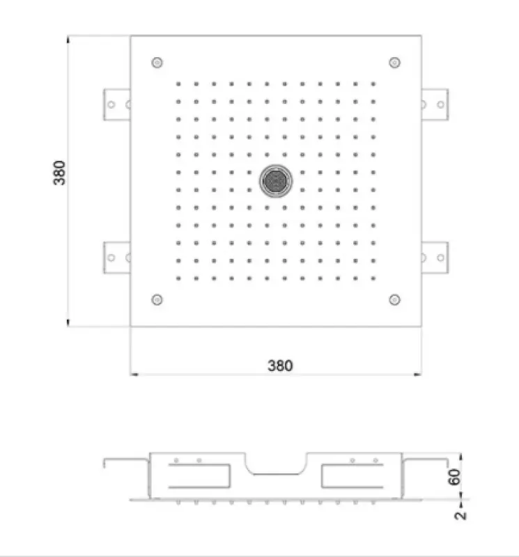 Inbyggd regndusch i taket från SB med isgata 38x38cm PVD Koppar 1208955658