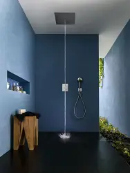 SB inbyggnadsregndusch tak med icicle-gata 38x38cm PVD Gun Metal 1208955659