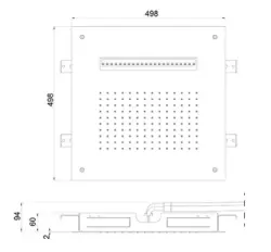 SB Wire Temptation XL Inbyggd Regndusch 2-stråle Matt Vit 1208955673