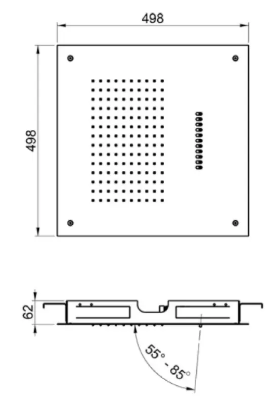 SB Wave Temptation Inbyggd Regndusch 2-strålig PVD Guld 1208955687