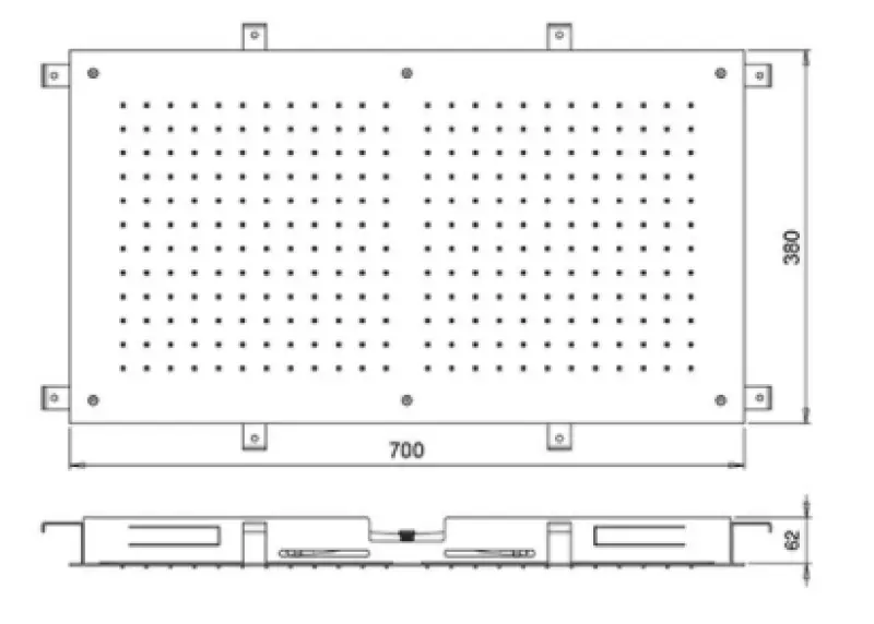 SB Temptation Inbyggd Takdusch Rektangulär 700x380mm Matt Svart 1208955701