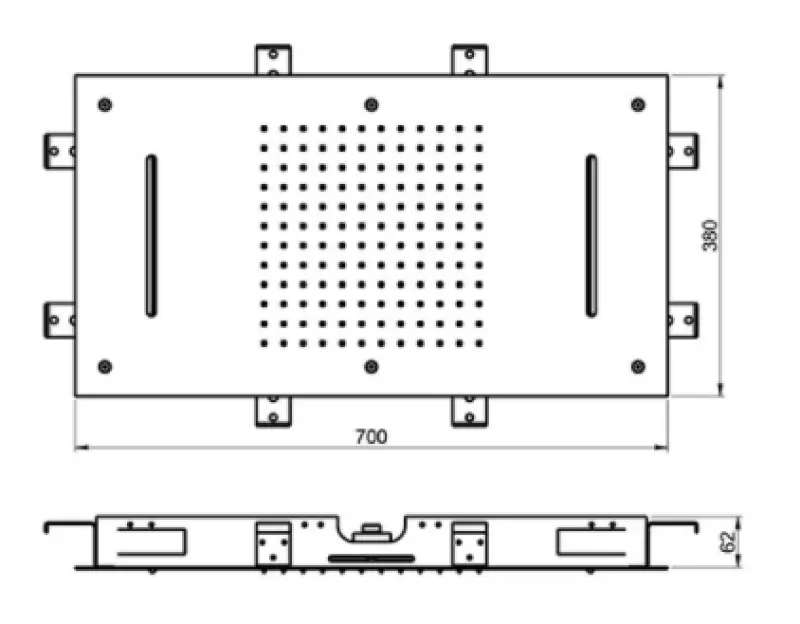 SB Temptation XXL Inbyggnadsregndusch rektangel 2-strålig PVD Koppar 1208955708