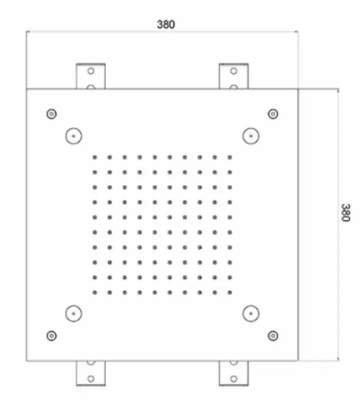 SB Mist Temptation inbyggd kvadratisk regndusch med 2 strålmönster 38x38cm helt i rostfritt stål 1208955718
