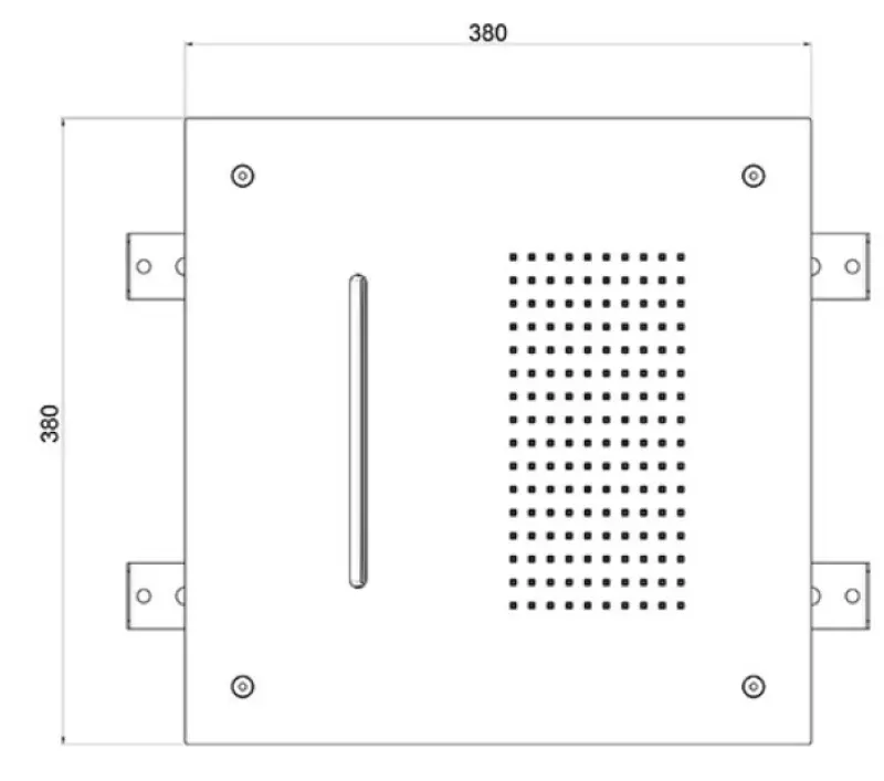 SB Square Inbyggd Takdusch 2-stråls PVD Koppar 1208955757