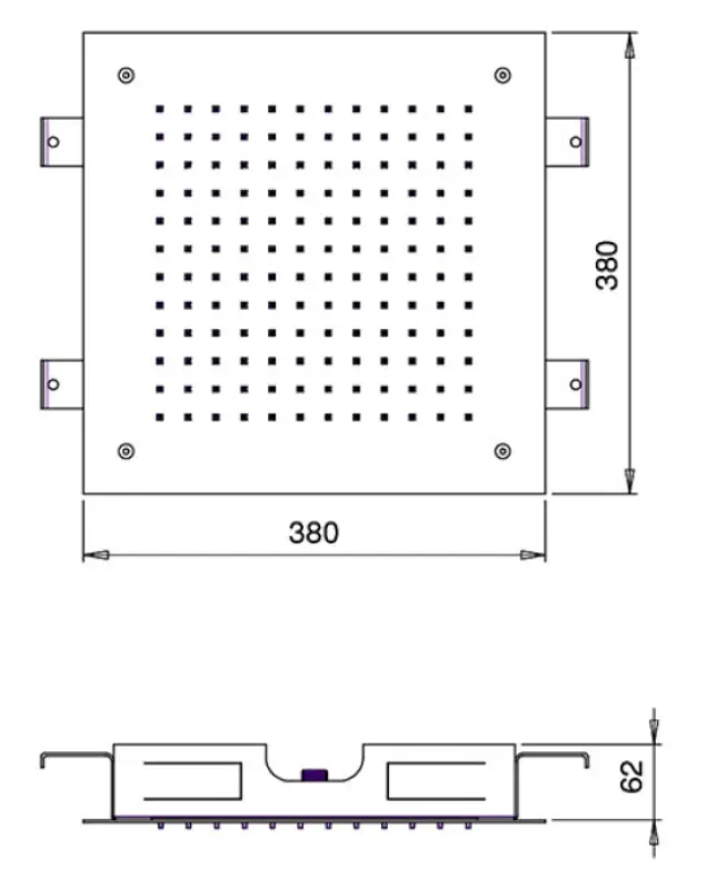 SB Temptation Inbyggd Takdusch Fyrkantig 38x38cm Matt Svart 1208955761