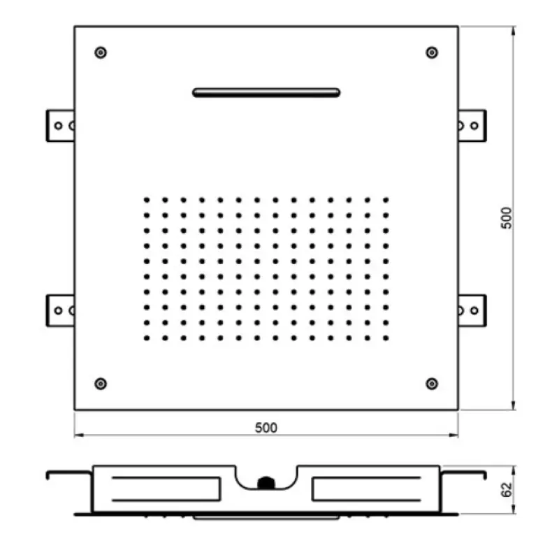 SB Square XL Regndusch inbyggnad 2-strålig Matt Vit 1208955768