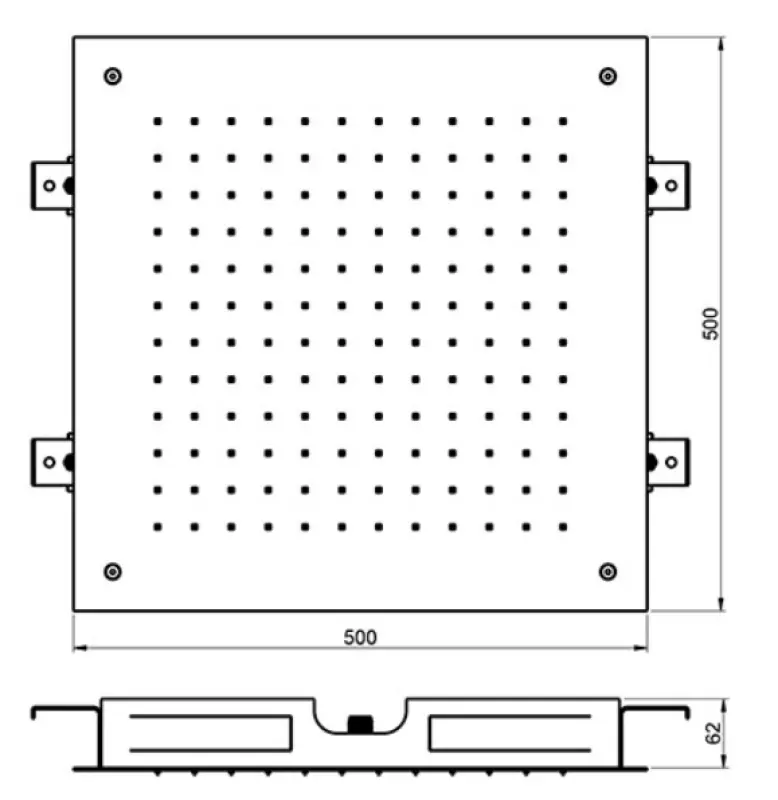 SB Temptation Inbyggd Fyrkantig Regndusch 50x50cm Helt i Rostfritt Stål 1208955773