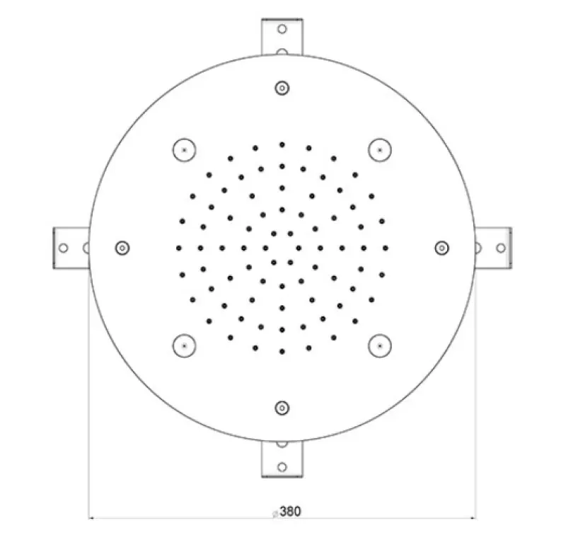 SB Round Mist Inbyggnadsregndusch PVD Koppar 1208955795