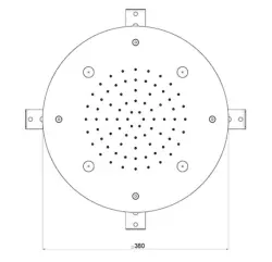 SB Round Mist Inbyggd Regndusch PVD Guld 1208955797