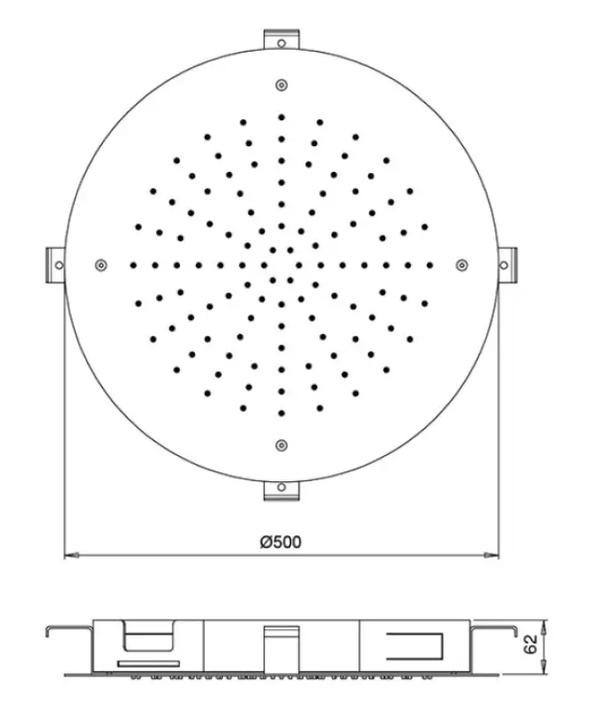 SB Round Temptation Inbyggd Regndusch 50 cm Matt Vit 1208955807