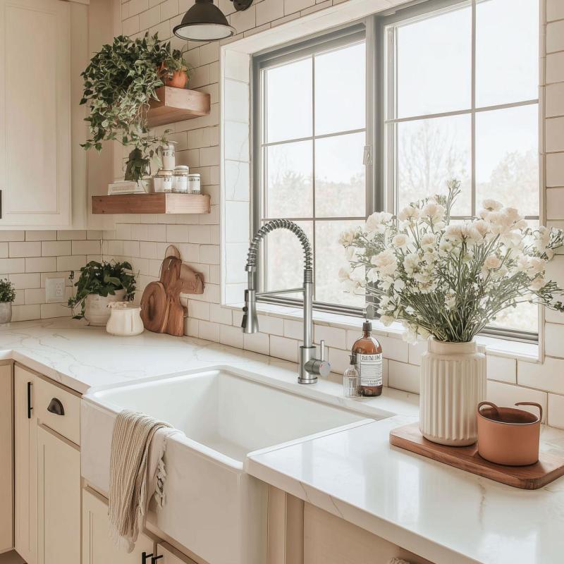 Quadri Derby köksblandare med flexibel pip och dusch med 2 strålstyrkor krom 1208955915