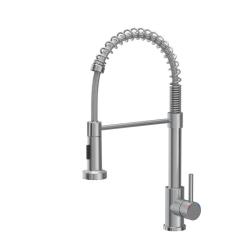 Quadri Derby kitchen mixer tap with flexible spout and shower with 2 spray types stainless steel 1208955916