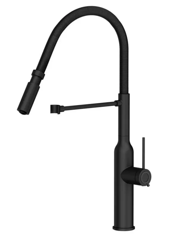 Quadri Stamford hög köksblandare med flexibel pip matt svart 1208956079