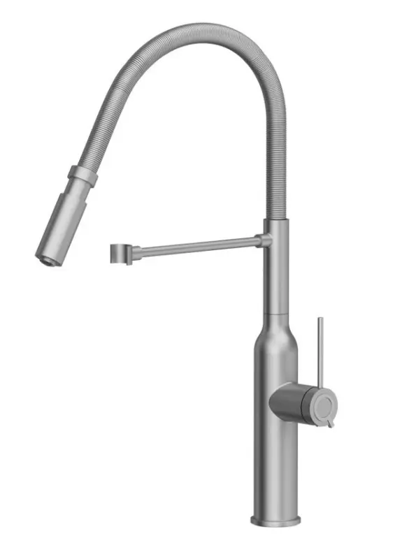 Quadri Stamford hög köksblandare med flexibel pip RVS 1208956080