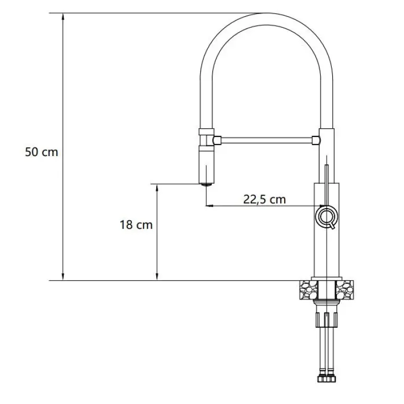 Quadri Retford Kökblandare Svart med Kopparfinish och Flexibel Svart Utlopp 1208956091
