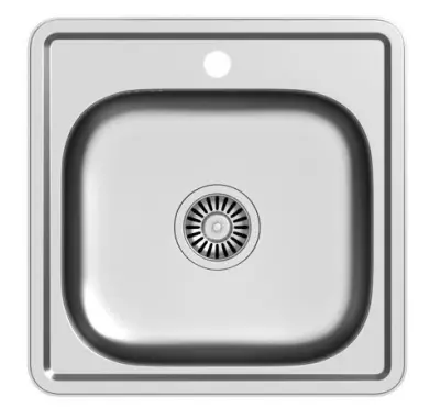 Aquadesign Basic fyrkantig rostfri diskho 48x48 cm, påbyggnadsmodell med kranhål 1208956284